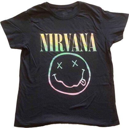 Nirvana Ladies T-Shirt - Sorbet Ray Happy Face