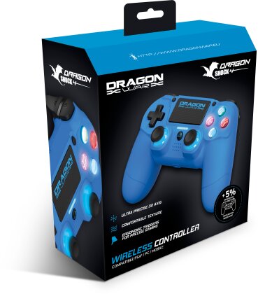 Dragonwar - Wireless Controller Dragon Shock 4 blue