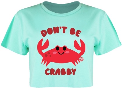 Pop Factory: Don't Be Crabby - Boxy Crop Top (Peppermint)