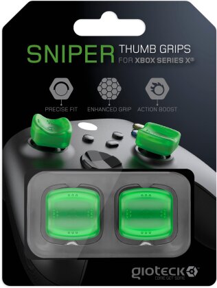 Gioteck - Sniper Thumb Grips Translucent Green for Xbox Series