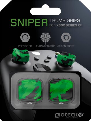 Gioteck - Sniper Thumb Grips Green Camo for Xbox Series