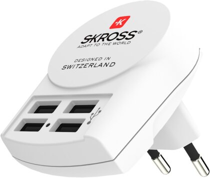 Skross Euro USB Charger (4xA)