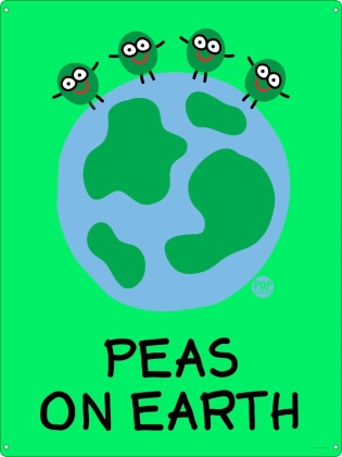 Pop Factory: Peas On Earth - Tin Sign