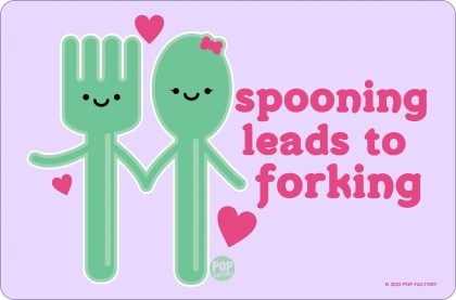Pop Factory: Spooning Leads To Forking - Greet Tin Card