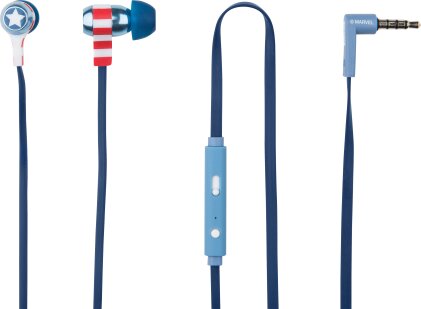 Tribe Marvel - Swing Earphones with Microphone - Captain America