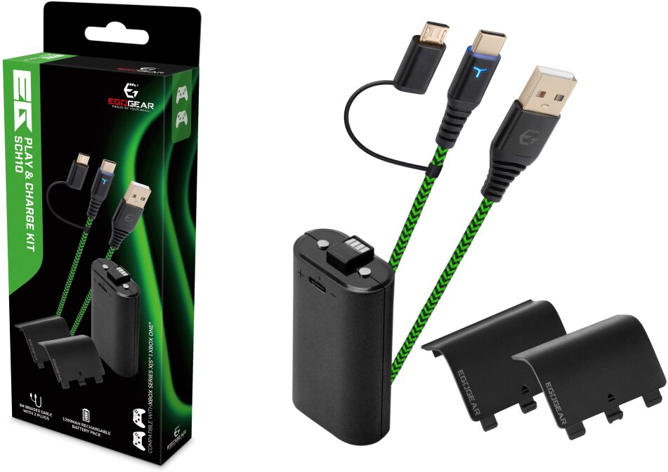 EgoGear - Play & Charge Kit SCH10 pour Xbox Series X|S et Xbox One