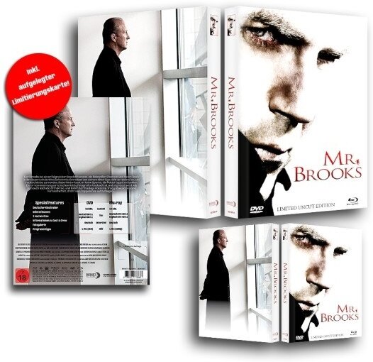 Mr. Brooks - Der Mörder in dir (2007) (Cover C, Limited Edition, Mediabook, Blu-ray + DVD)