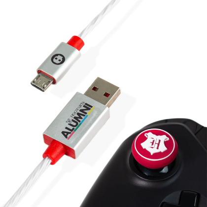 Harry Potter - Câble micro-USB LED officiel et reposes-pouce pour PS4, Xbox One et mobile (PlayStation 5 + Xbox Series X)