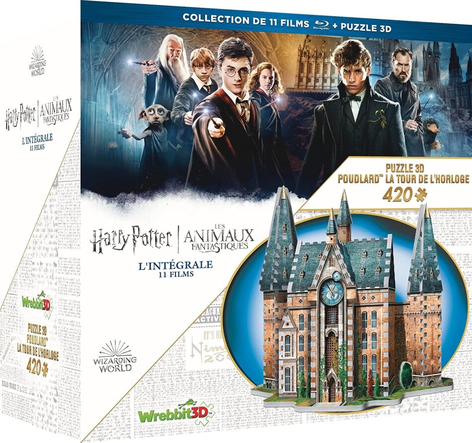 Wizarding World - Harry Potter 1 à 7.2 & Les animaux fantastiques 1 à 3 (+ Puzzle, Édition Limitée, 14 Blu-ray)