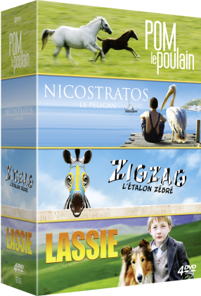 Pom le poulain / Nicostratos / Zigzag l'étalon zébré / Lassie (4 DVD)
