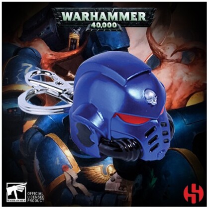 Porte-clef 3D - Casque Primaris Ultramarine - Warhammer 40K