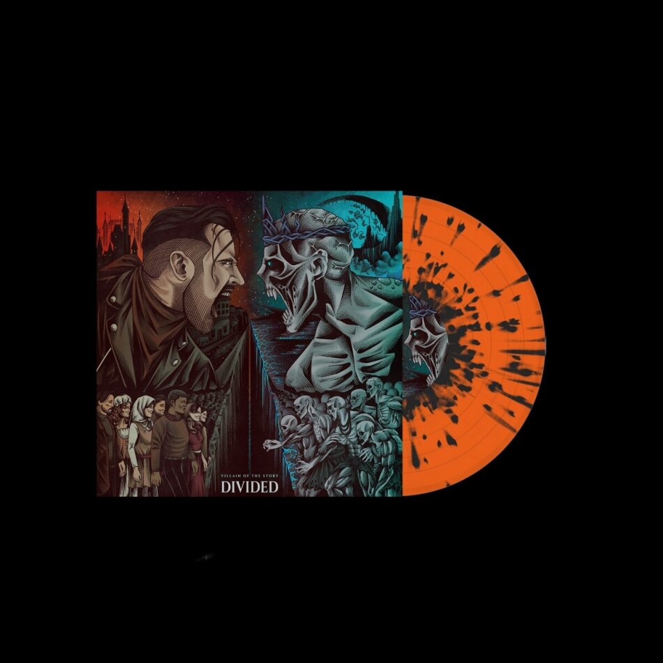 Villain Of The Story - Divided (Limited Edition, Orange/Dark Blue Splatter Vinyl, LP)
