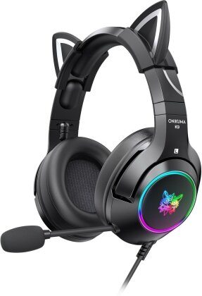 Gaming Headphones - K9 Cat Ears Black