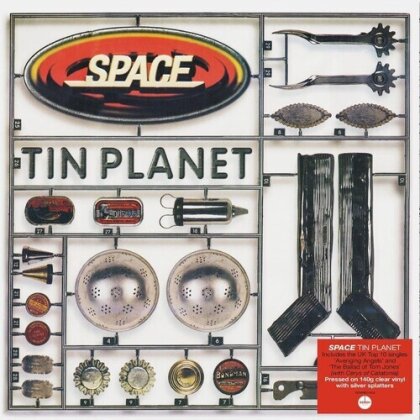 Space - Tin Planet (2022 Reissue, Demon Records, 140 Gramm, Silver/Clear Vinyl, LP)