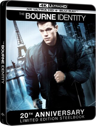 The Bourne Identity (2002) (Édition 20ème Anniversaire, Édition Limitée, Steelbook, 4K Ultra HD + Blu-ray)