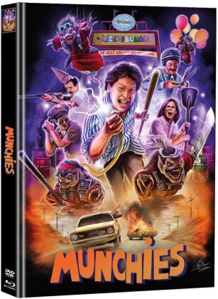 Munchies (1987) (Cover B, Limited Edition, Mediabook, Uncut, Blu-ray + DVD)