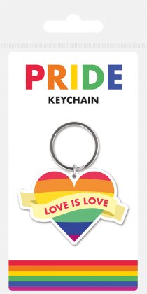Pride - Porte-clefs en caoutchouc "Love Is Love"