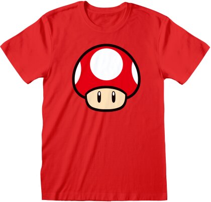 Nintendo - T-Shirt unisexe Rouge Super Mario Champignon Power Up