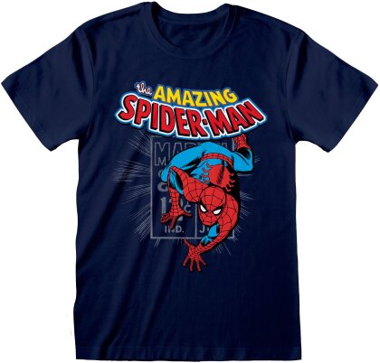 Marvel - T-shirt Enfant Bleu Marine The Amazing Spider-Man- 7-8 ans