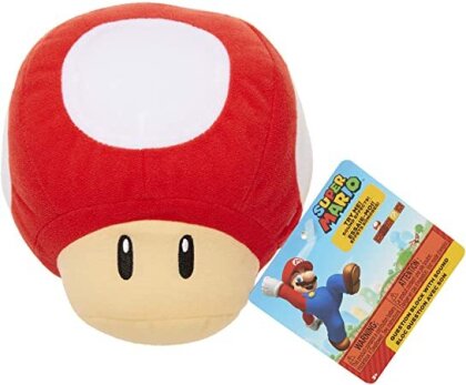 Nintendo - Super Mario Peluche Champignon Power Up rouge avec fonctions