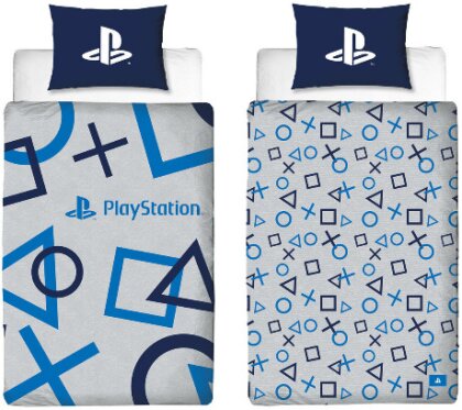 Playstation - Drap-housse "Blue Symbols"