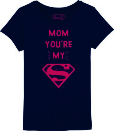 DC Comics - T-Shirt Noir Enfant Maman, Tu es ma Superwoman - 12 ans