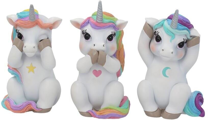 Three Wise Cutiecorns 9.5cm