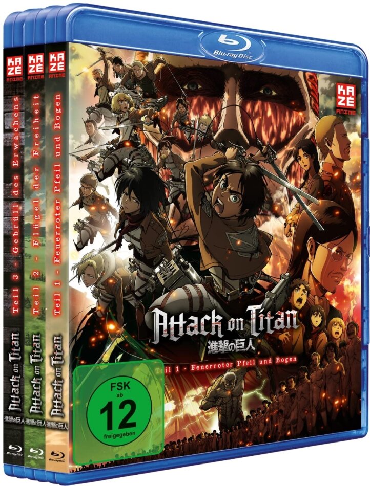 Attack on Titan - Anime Movie Teil 1-3 (3 Blu-rays)