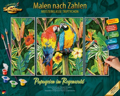 MNZ - Papageien im Regenwald (Triptychon)