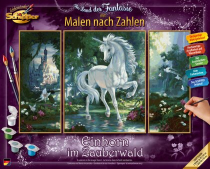 MNZ - Einhorn im Zauberwald (Triptychon)