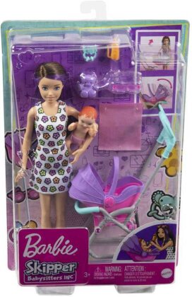 Barbie Skipper Babysitters Inc. Puppe mit Kinderwagen - Baby & Zubehör
