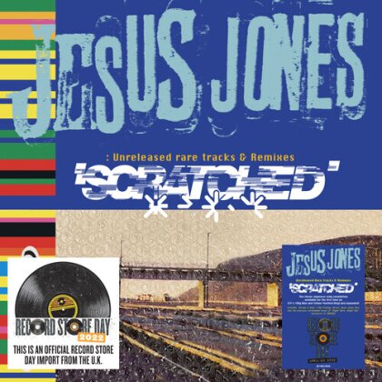 Jesus Jones - Scratched (First Time On Vinyl, Demon/Edsel, RSD 2022, Limited Edition, Blue/Yellow Marbled Vinyl, 2 LPs)