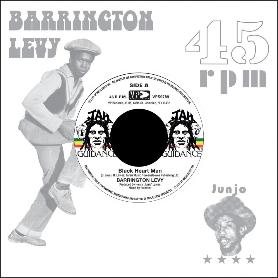 Barrington Levy & Roots Radics - Black Heart Man / Round Eight 7" Single