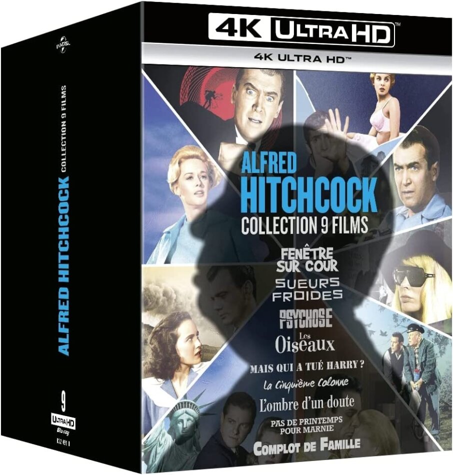 Alfred Hitchcock - Collection 9 Films (9 4K Ultra HDs)