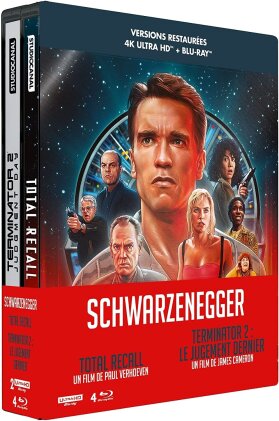 Schwarzenegger - Termnator 2 / Total Recall (Limited Edition, Restaurierte Fassung, Steelbook, 2 4K Ultra HDs + Blu-ray 3D + 3 Blu-rays)