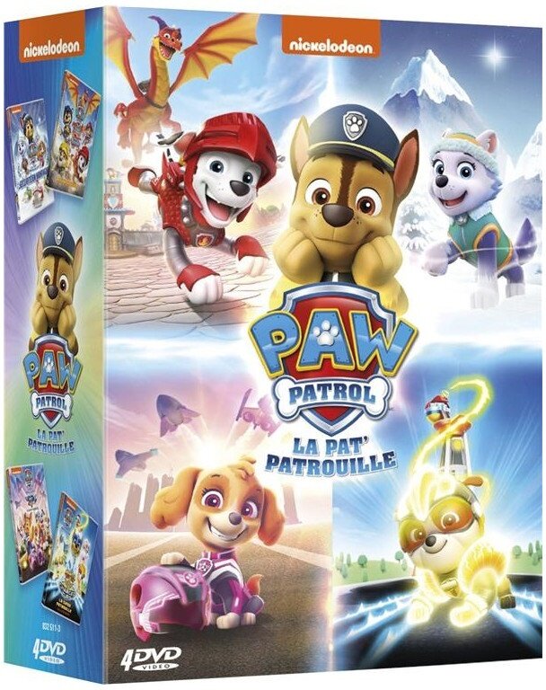 PAW Patrol - La pat' patrouille - Mighty Pups : La Super Patrouille - Les 3 méchants / Sécurité en montagne / Mission voltige / Mission chevaliers (4 DVD)