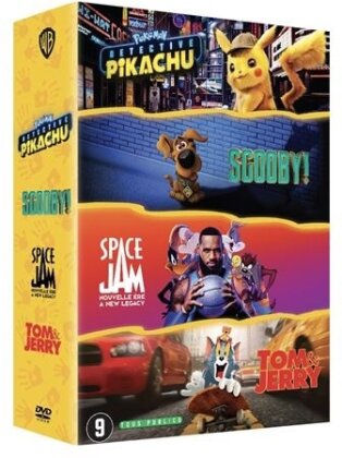 Pokemon Detective Pikachu / Scooby / Tom & Jerry / Space Jam - Nouvelle ère (4 DVD)