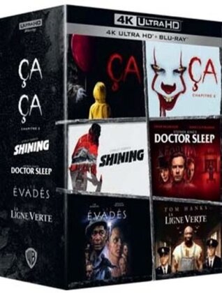 Stephen King - Ça - Chapitre 1 (2017) / Ça - Chapitre 2 (2019) / Doctor Sleep (2019) / Shining (1980) / Les Evadés (1994) / La ligne verte (1999) (6 4K Ultra HDs + 6 Blu-ray)