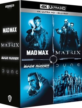 Mad Max (1979) / Matrix (1999) / Blade Runner (1982) / Dune - Partie 1 (2021) (4 4K Ultra HDs + 4 Blu-ray)