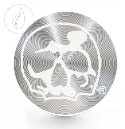 CNC Grinder Skull Silver 2 Parts