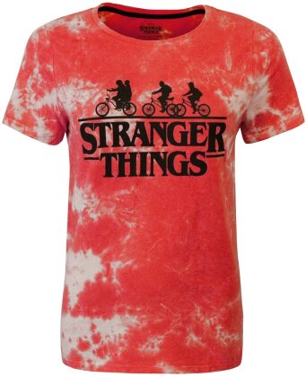 Stranger Things: Bike Silhouette - Ladies Tie Dye T-Shirt