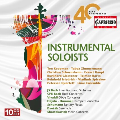Ton Koopman, Christine Schornsheim, Reinhold Friedrich, Eckart Haupt, Tabea Zimmermann, … - Instrumental Soloists Highlights - 40Th Anniversary (10 CDs)