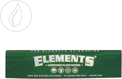Elements King Size Slim Unrefinished Plant Papers