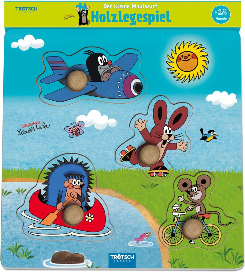Trötsch Der kleine Maulwurf Holzlegespiel Fahrzeuge