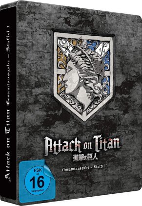 Attack on Titan - Staffel 1 (Complete edition, Limited Edition, Steelbook, 4 Blu-rays)