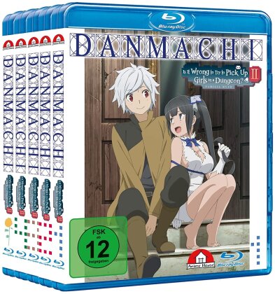 DanMachi: Is It Wrong to Try to Pick Up Girls in a Dungeon? - Staffel 2 inkl. OVA (Bundle, Gesamtausgabe, 5 Blu-rays)
