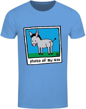 Pop Factory: Photo Of My Ass - Men's Azure Blue T-Shirt