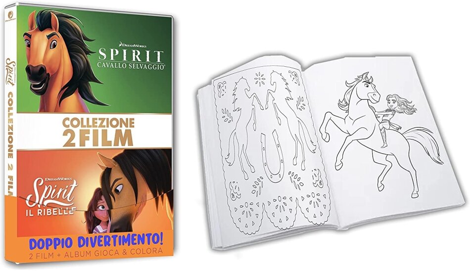 Spirit - Cavallo Selvaggio / Spirit - Il ribelle - Collezione 2 Film (+ Album gioca e colora, 2 DVD)
