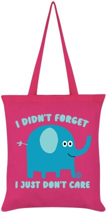 Pop Factory: I Didn't Forget I Just Don't Care - Pink Tote Bag