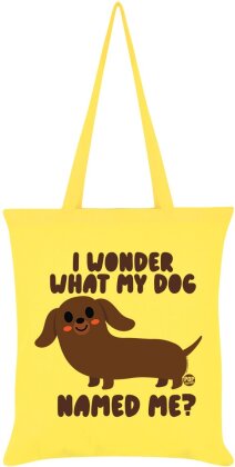 Pop Factory: I Wonder What My Dog Named Me? - Lemon Tote Bag